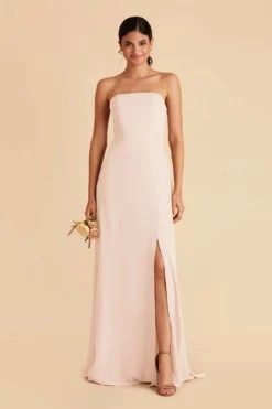 Chris Convertible Chiffon Dress - Pale Blush -US Skirt Sales 2024 pale blush chris convertible bridesmaid dress 04