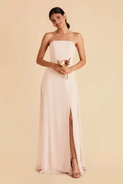 Chris Convertible Chiffon Dress - Pale Blush