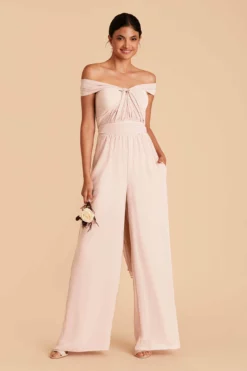 Gigi Convertible Jumpsuit - Pale Blush