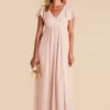Hannah Empire Dress - Pale Blush