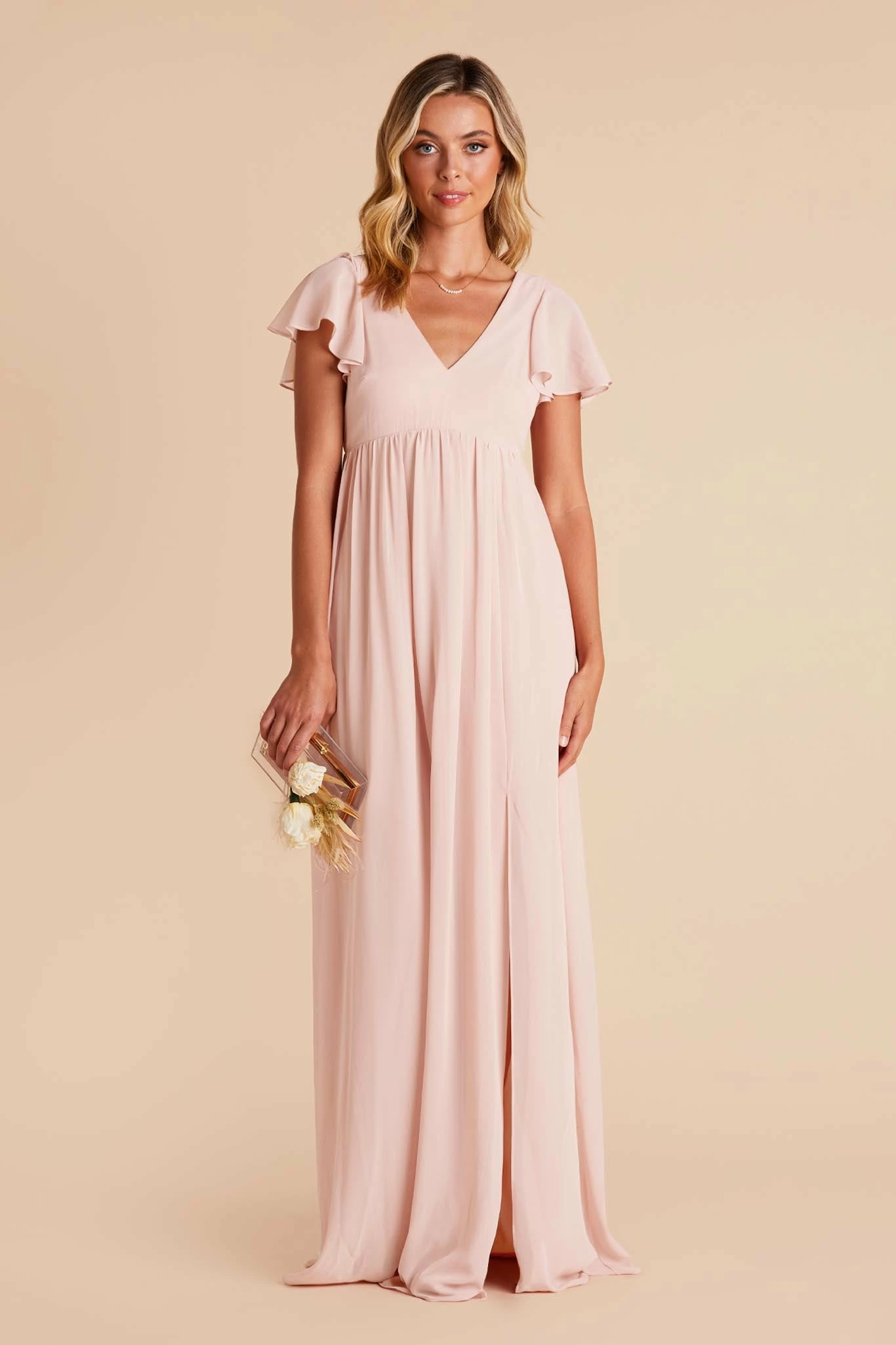 Hannah Empire Dress - Pale Blush 4 Hannah Empire Dress - Pale Blush - Image 4