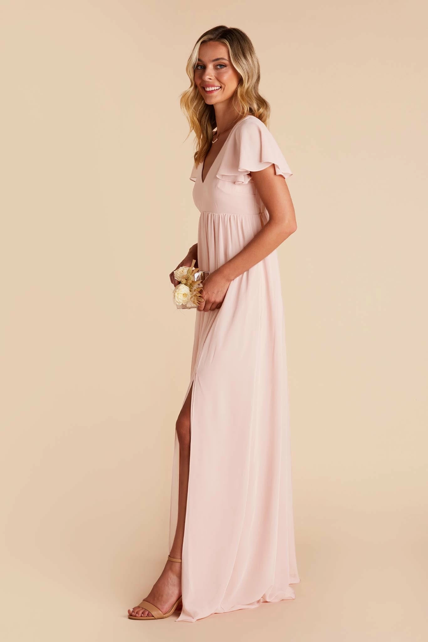 Hannah Empire Dress - Pale Blush 7 Hannah Empire Dress - Pale Blush - Image 7
