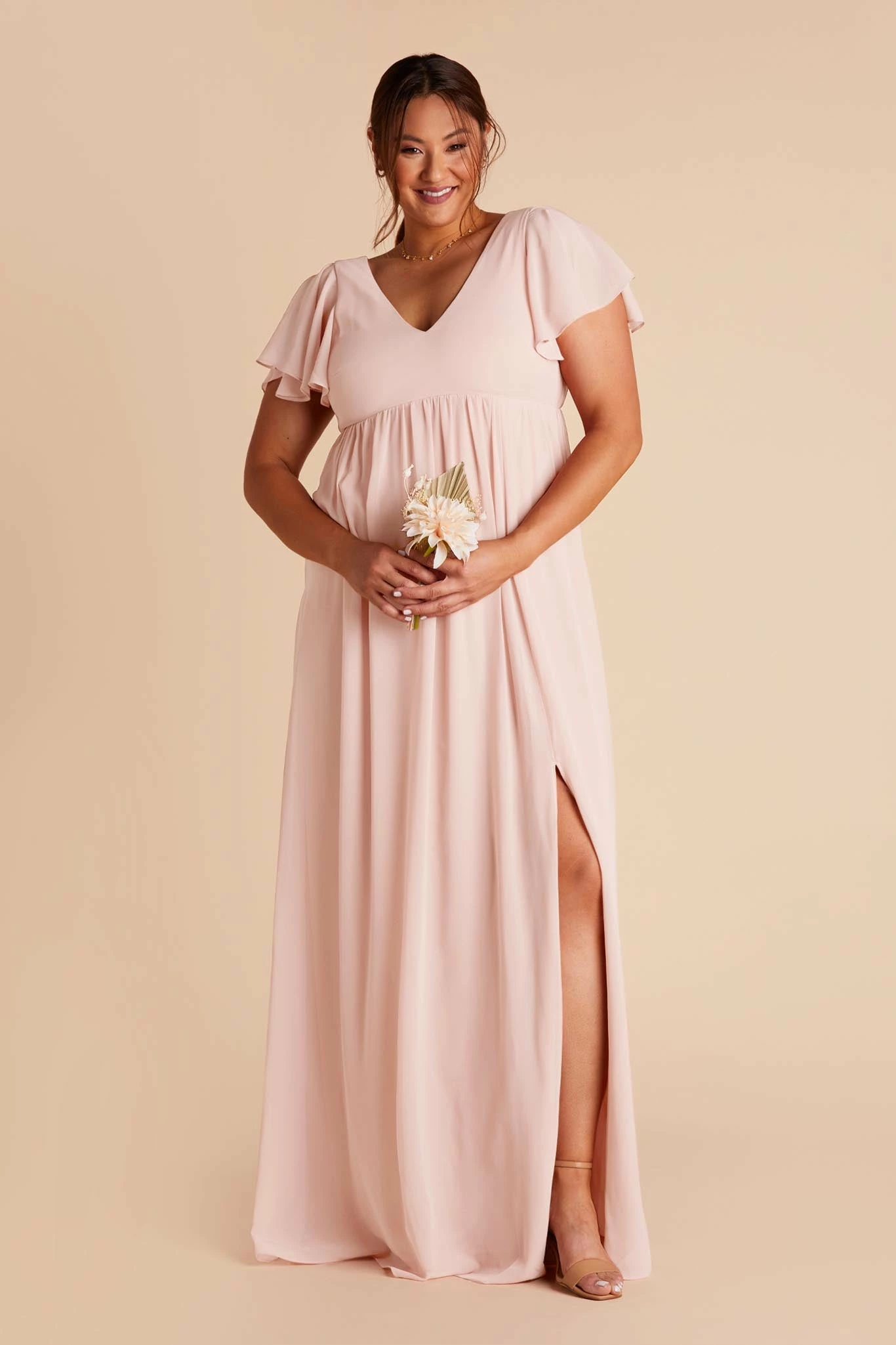 Hannah Empire Dress - Pale Blush 8 Hannah Empire Dress - Pale Blush - Image 8