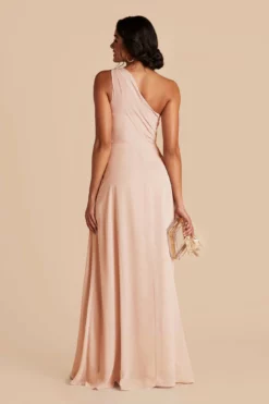 Kira Dress - Pale Blush 9 Kira Dress - Pale Blush -US Skirt Sales 2024 pale blush kira slit bridesmaid dress 04