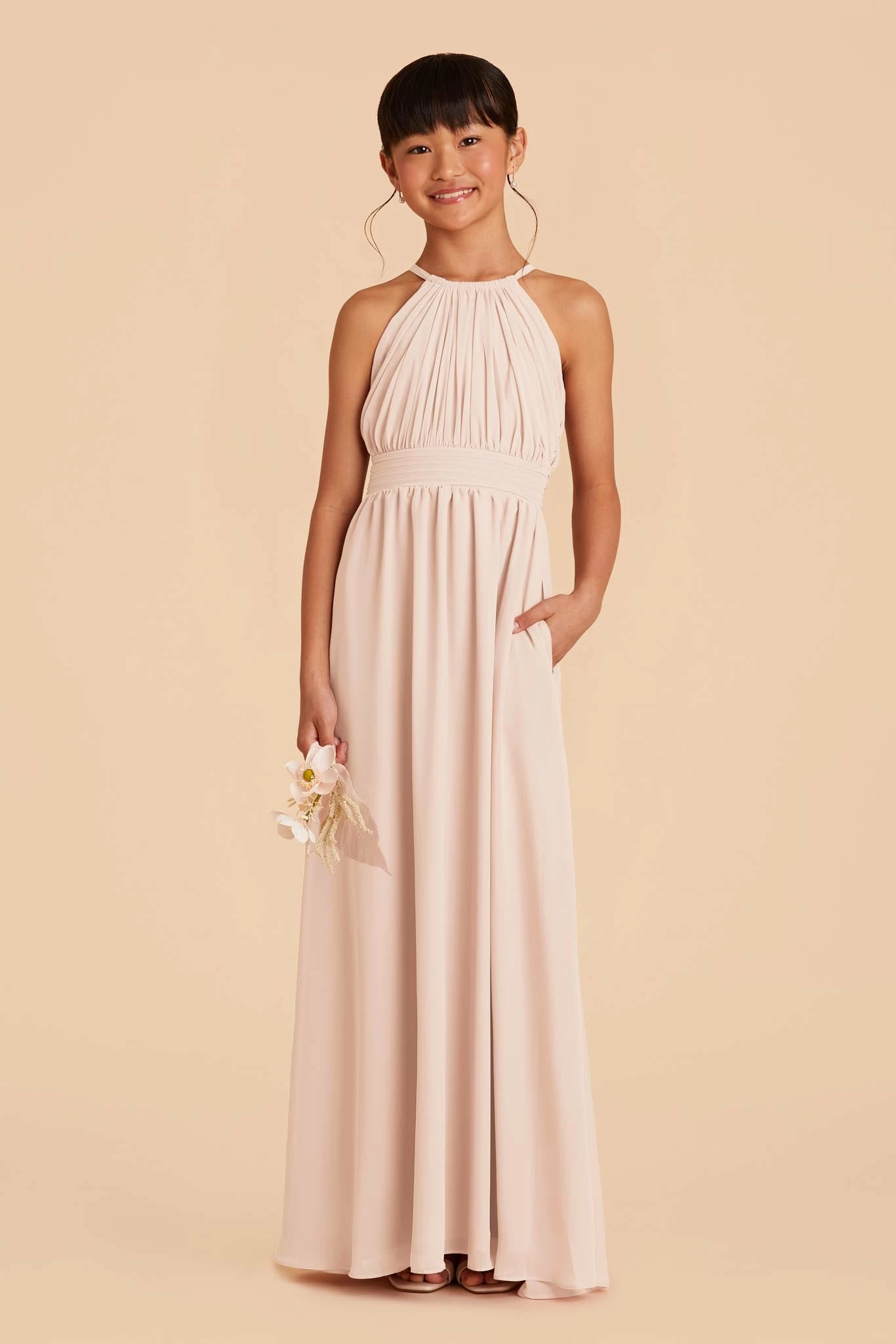 Sienna Junior Dress - Pale Blush 4 Sienna Junior Dress - Pale Blush - Image 4