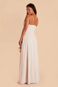 Theresa Chiffon Dress - Pale Blush -US Skirt Sales 2024 pale blush theresa convertible slit bridesmaid dress 03