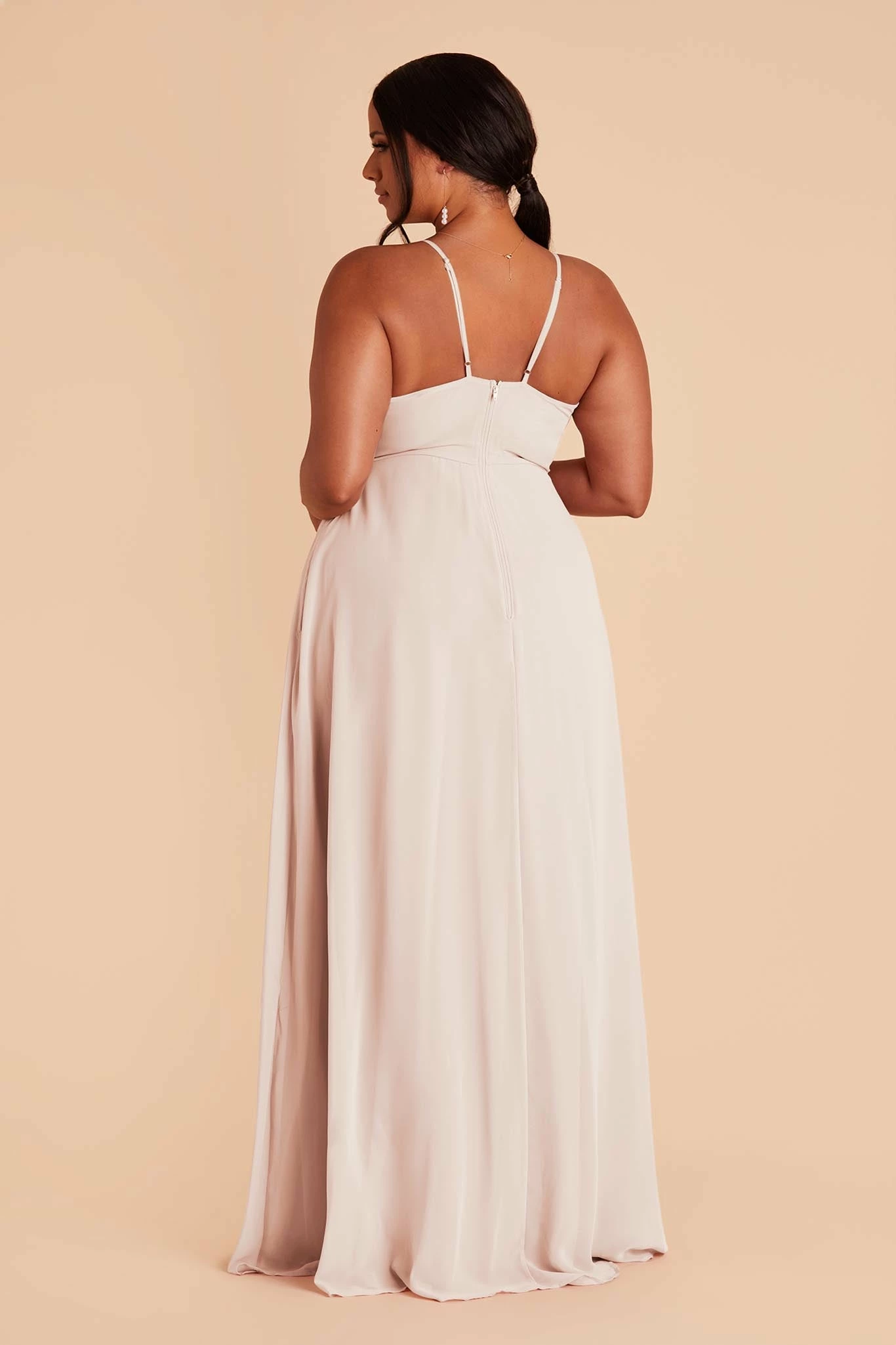 Theresa Chiffon Dress - Pale Blush - Image 6