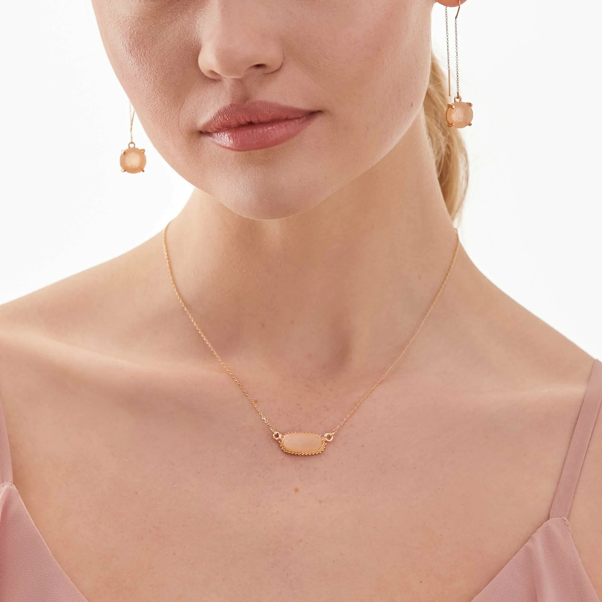 Presley Charm Necklace - Blush 4 Presley Charm Necklace - Blush - Image 4