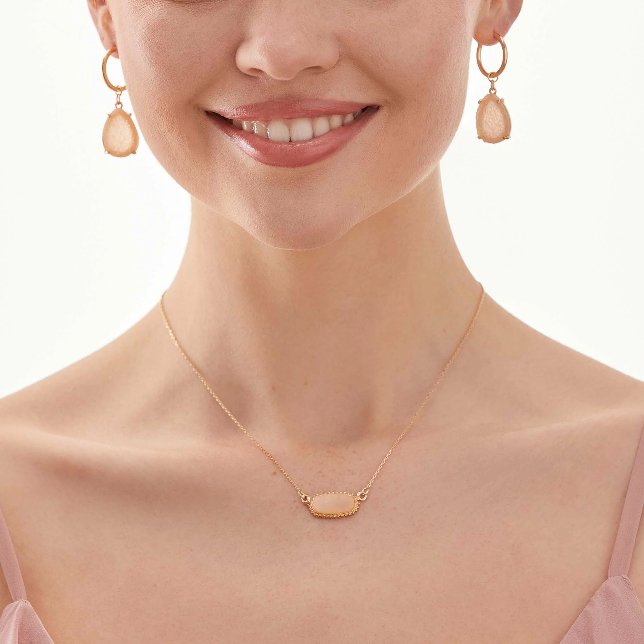 Presley Charm Necklace - Blush 5 Presley Charm Necklace - Blush - Image 5