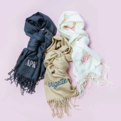 Shawl With Fringe - Beige -US Skirt Sales 2024 personalized cashmere shawls 01