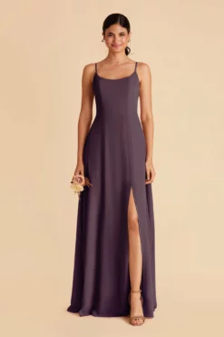 Amy Chiffon Dress - Plum