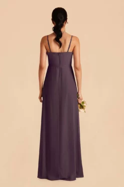 Chris Convertible Chiffon Dress - Plum -US Skirt Sales 2024 plum chris convertible slit bridesmaid dress 03 72722362 9cb6 4039 887e 6a35967d1036