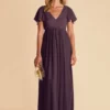 Hannah Empire Dress - Plum