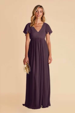 Hannah Empire Dress - Plum
