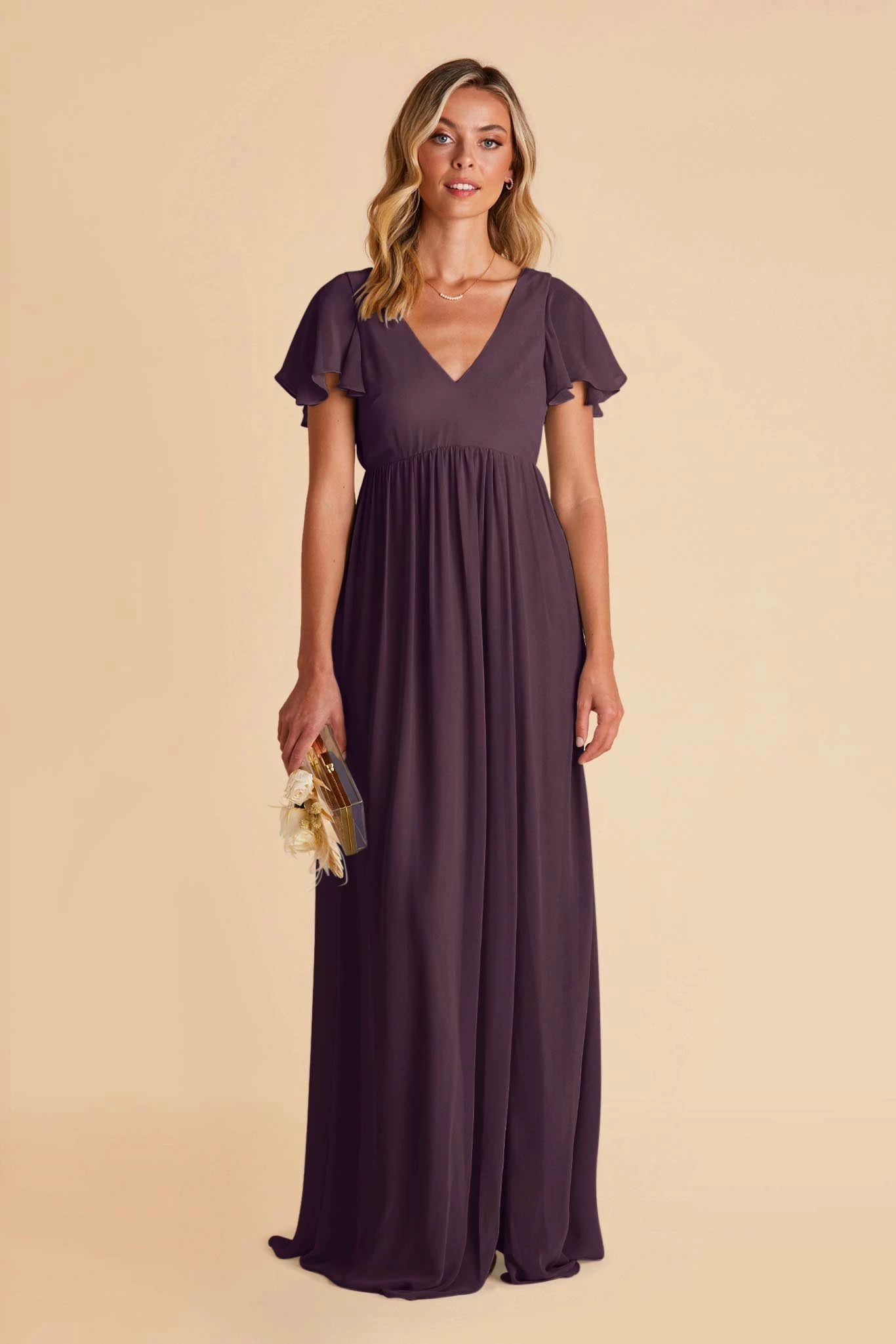 Hannah Empire Dress - Plum 1 Hannah Empire Dress - Plum
