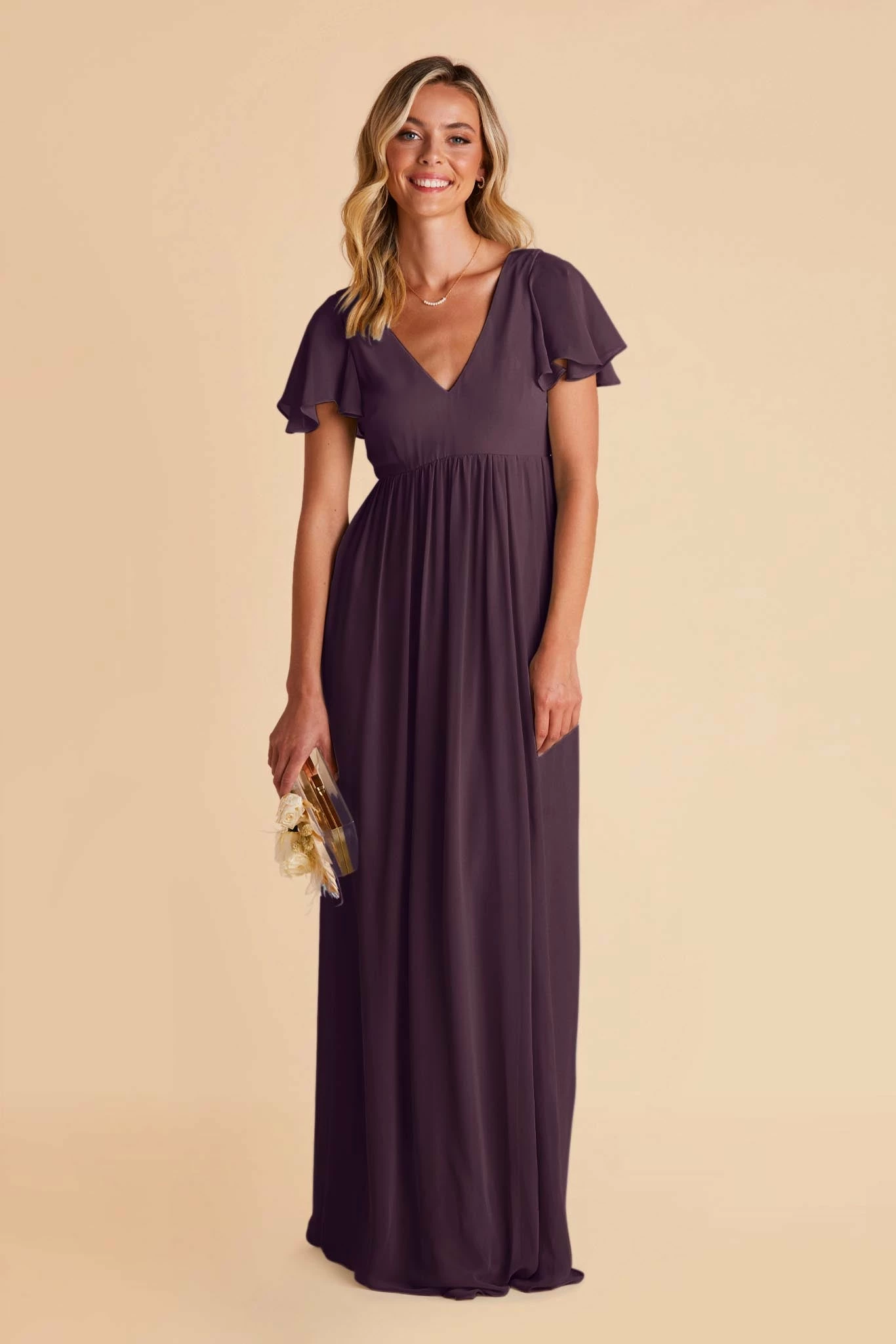 Hannah Empire Dress - Plum 4 Hannah Empire Dress - Plum - Image 4