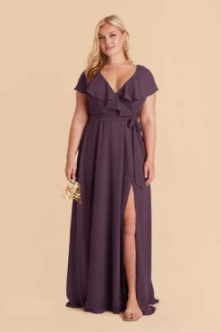 Jackson Chiffon Dress - Plum -US Skirt Sales 2024 plum jackson plus size bridesmaid dress 01 76e26cc9 7b13 4875 8410 631173c97b8d