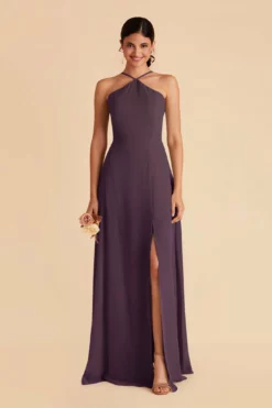 Juliet Chiffon Dress - Plum -US Skirt Sales 2024 plum juliet convertible slit bridesmaid dress 03 7a820e75 2662 4a73 ac40 49622374ad70