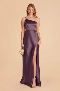 Kensie Shiny Satin Dress - Plum