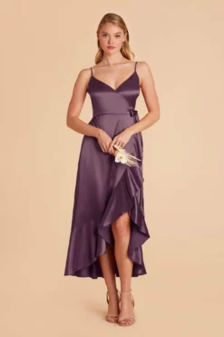 YC Shiny Satin Midi Dress - Plum 8 YC Shiny Satin Midi Dress - Plum -US Skirt Sales 2024 plum yc satin bridesmaid dress 01
