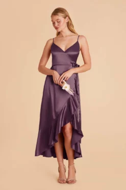 YC Shiny Satin Midi Dress - Plum 9 YC Shiny Satin Midi Dress - Plum -US Skirt Sales 2024 plum yc satin bridesmaid dress 03
