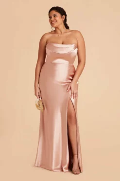 Mia Shiny Satin Convertible Dress - Rose Gold -US Skirt Sales 2024 rose gold mia plus size convertible satin bridesmaid dress 03 e05a861d b77d 41a3 8910 a63f392a32fa