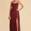 Amy Chiffon Dress - Rosewood