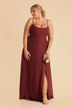 Amy Chiffon Dress - Rosewood -US Skirt Sales 2024 rosewood amy plus size bridesmaid dress 02 f93517ef 12ea 487d 8175 decb855c1098