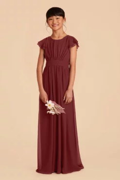 Celine Junior Dress - Rosewood -US Skirt Sales 2024 rosewood celine junior bridesmaid dress 01