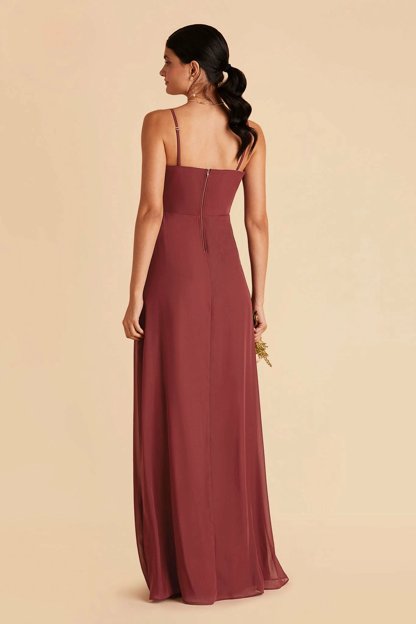 Chris Convertible Chiffon Dress - Rosewood 6 Chris Convertible Chiffon Dress - Rosewood - Image 6