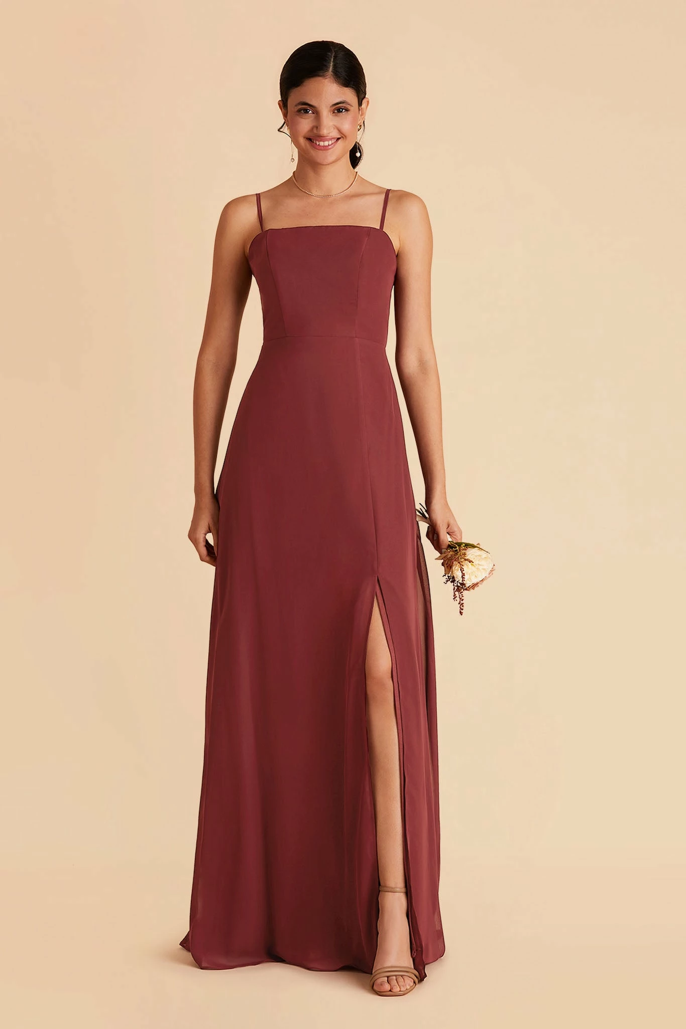 Chris Convertible Chiffon Dress - Rosewood 5 Chris Convertible Chiffon Dress - Rosewood - Image 5