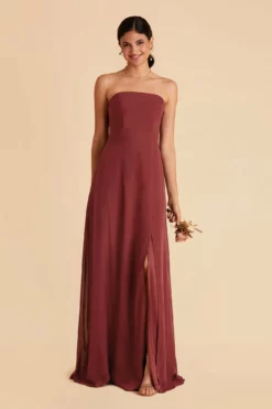 Chris Convertible Chiffon Dress - Rosewood
