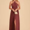 Kiko Chiffon Dress - Rosewood