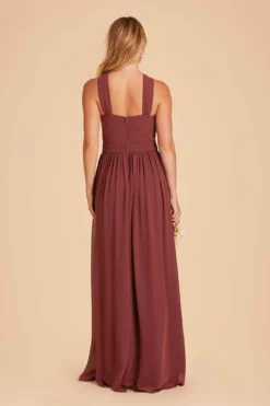 Kiko Chiffon Dress - Rosewood 12 Kiko Chiffon Dress - Rosewood -US Skirt Sales 2024 rosewood kiko slit bridesmaid dress 03