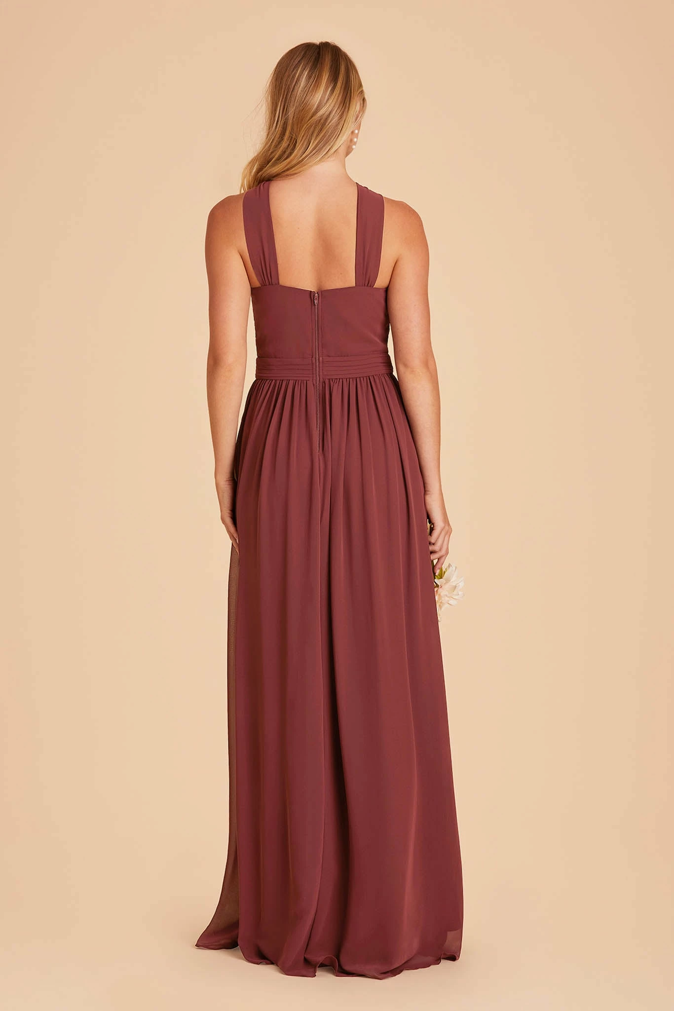 Kiko Chiffon Dress - Rosewood 5 Kiko Chiffon Dress - Rosewood - Image 5