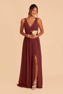Laurie Empire Dress - Rosewood -US Skirt Sales 2024 rosewood laurie slit bridesmaid dress 03