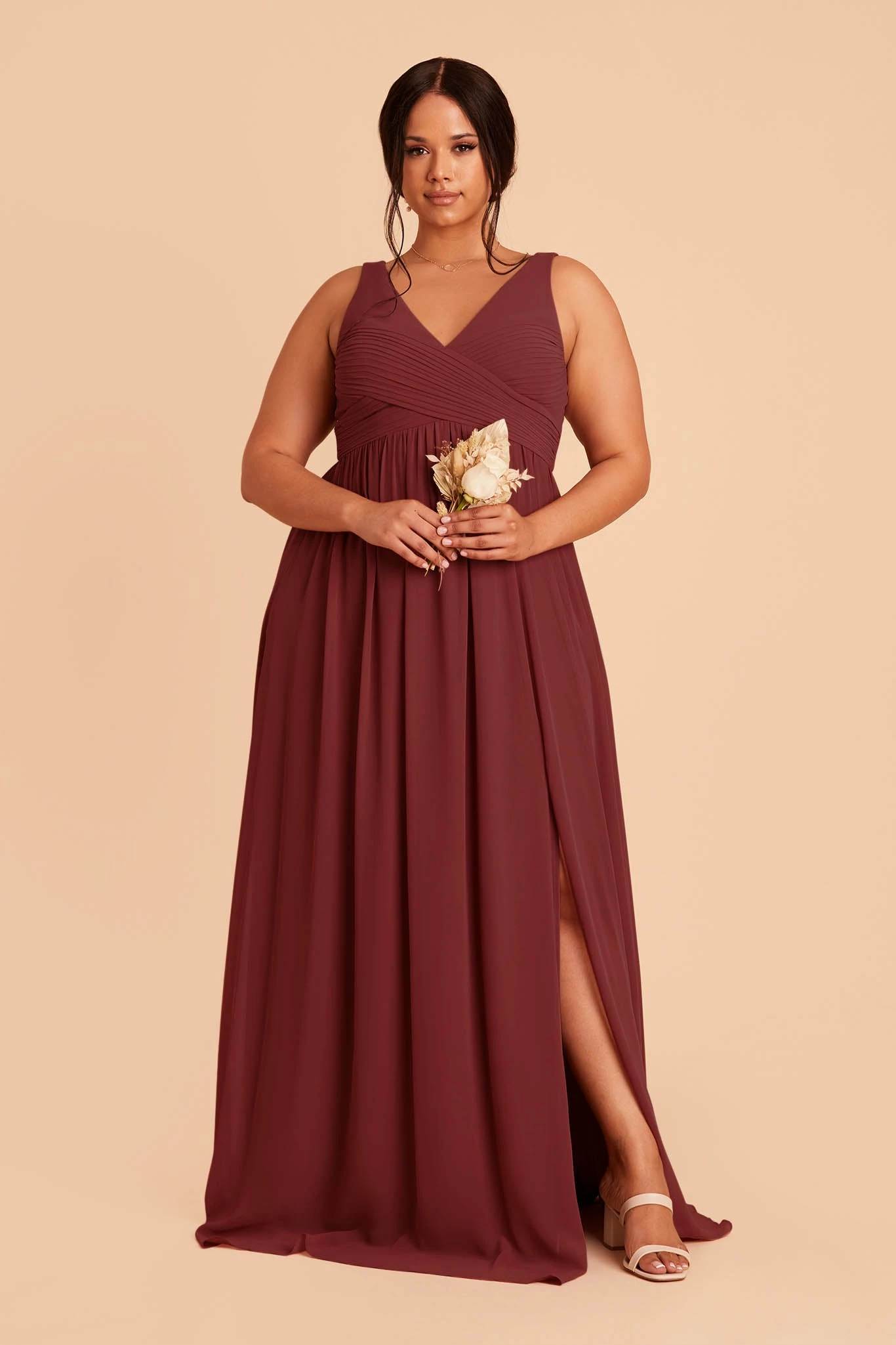Laurie Empire Dress - Rosewood - Image 7
