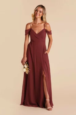 Spence Convertible Dress - Rosewood -US Skirt Sales 2024 rosewood spence convertible slit bridesmaid dress 04