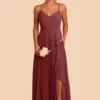 Theresa Chiffon Dress - Rosewood