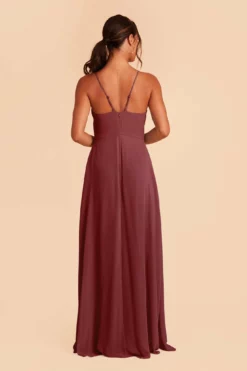 Theresa Chiffon Dress - Rosewood -US Skirt Sales 2024 rosewood theresa convertible slit bridesmaid dress 05