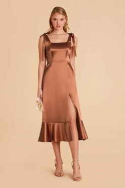 Eugenia Shiny Satin Convertible Midi Dress - Rust 14 Eugenia Shiny Satin Convertible Midi Dress - Rust -US Skirt Sales 2024 rust eugenia convertible satin bridesmaid dress 01