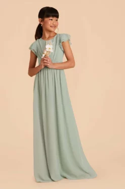 Celine Junior Dress - Sage -US Skirt Sales 2024 sage celine junior bridesmaid dress 05