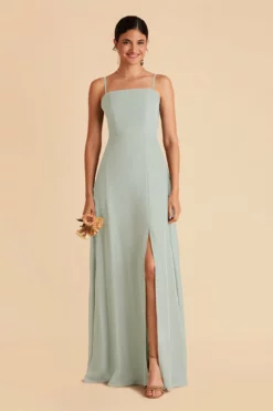 Chris Convertible Chiffon Dress - Sage -US Skirt Sales 2024 sage chris convertible bridesmaid dress 01