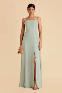 Chris Convertible Chiffon Dress - Sage -US Skirt Sales 2024 sage chris convertible bridesmaid dress 02