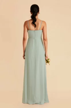 Chris Convertible Chiffon Dress - Sage -US Skirt Sales 2024 sage chris convertible bridesmaid dress 04