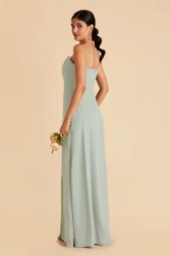 Chris Convertible Chiffon Dress - Sage -US Skirt Sales 2024 sage chris convertible bridesmaid dress 05