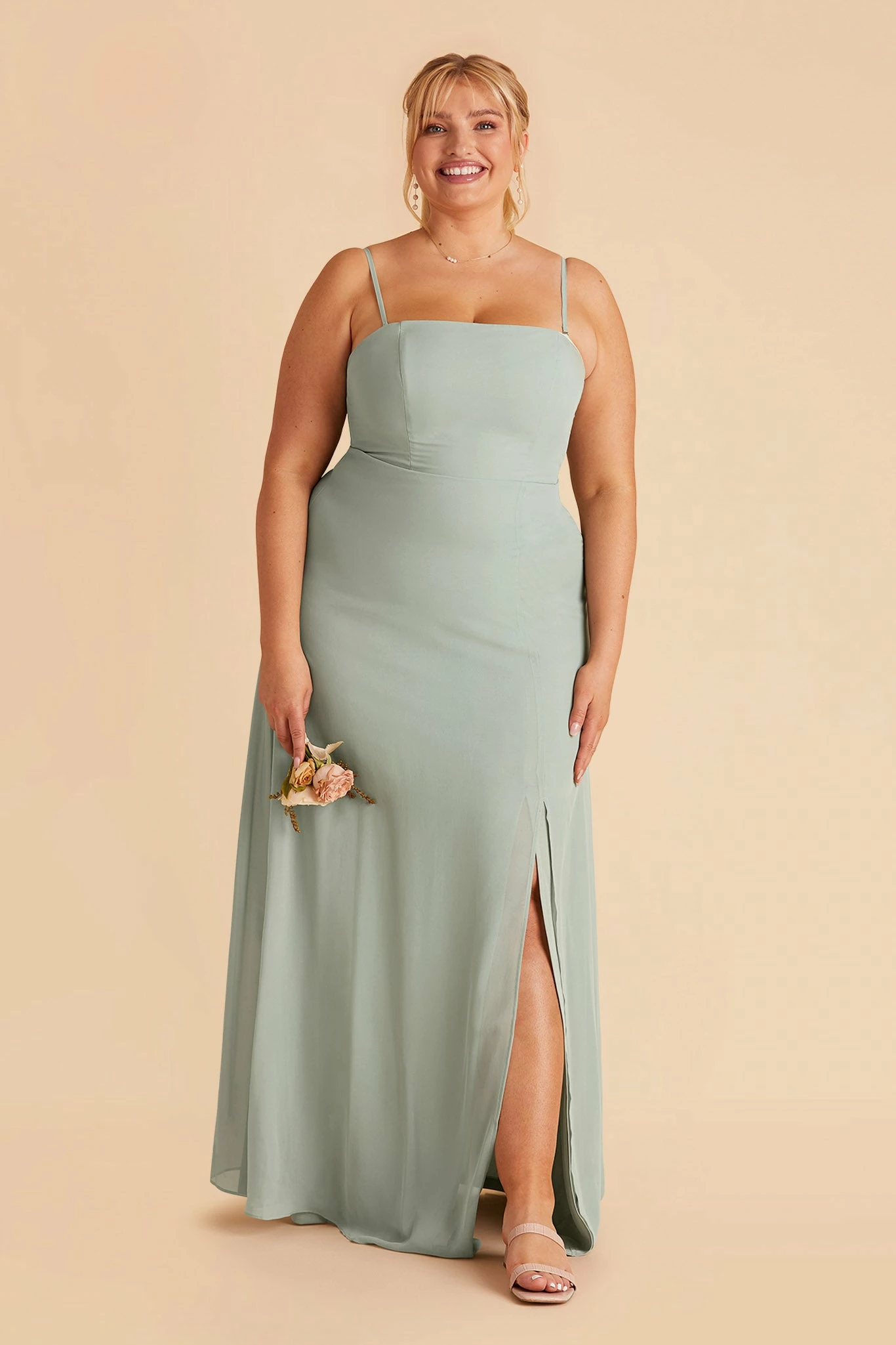 Chris Convertible Chiffon Dress - Sage - Image 12