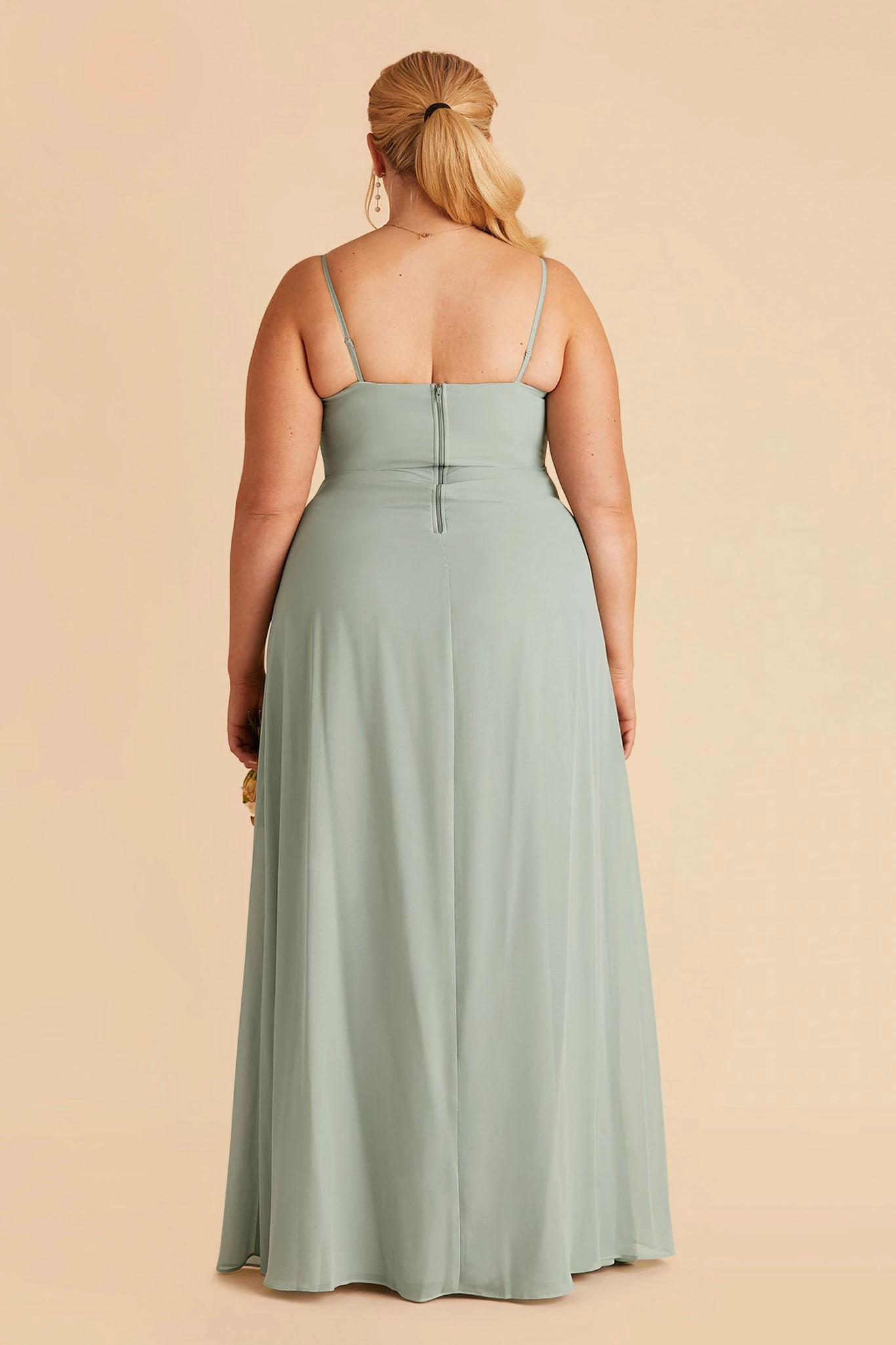 Chris Convertible Chiffon Dress - Sage - Image 14