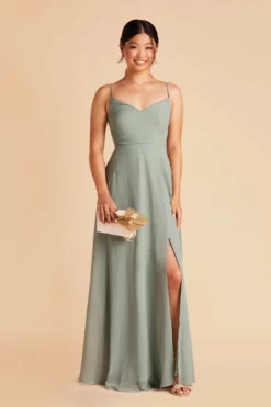 Devin Convertible Dress - Sage 22 Devin Convertible Dress - Sage -US Skirt Sales 2024 sage devin convertible slit chiffon bridesmaid dress 04