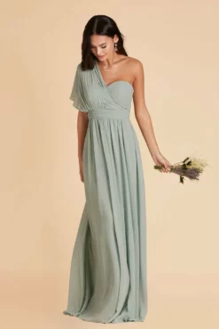Grace Convertible Dress - Sage -US Skirt Sales 2024 sage grace convertible chiffon bridesmaid dress 02